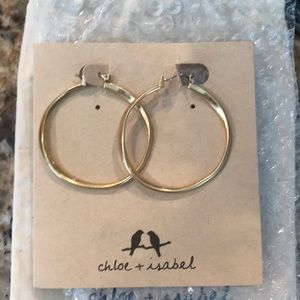 Wavy gold hoops